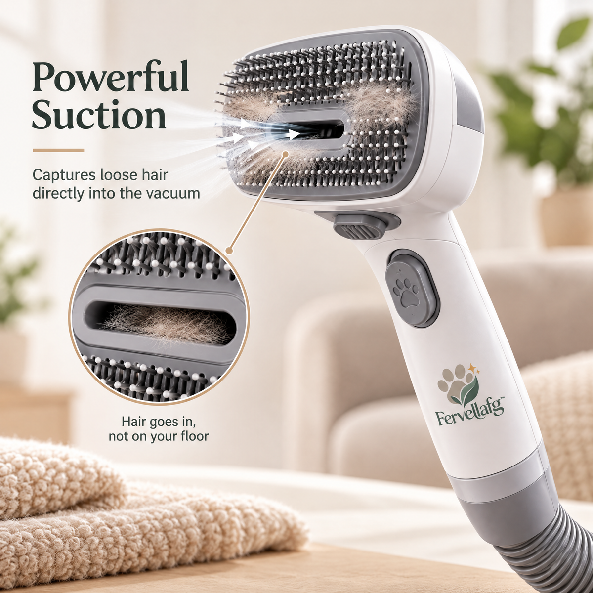Fervellafg™ Pet Grooming Vacuum Brush